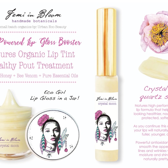 White Pearl Iridescent Shimmer Organic Lip Gloss Plumper Treatment - Picture 6 of 14